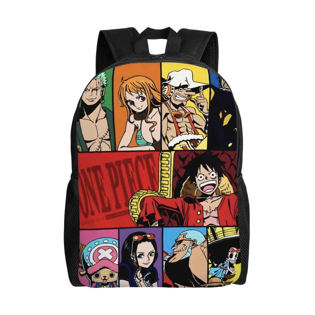 Рюкзак One Piece для мужчин и женщин, крутой студенческий, деловой, для повседневного ношения, с символикой Команды Соломенной Шляпы, сумка через плечо для ноутбука, прочный