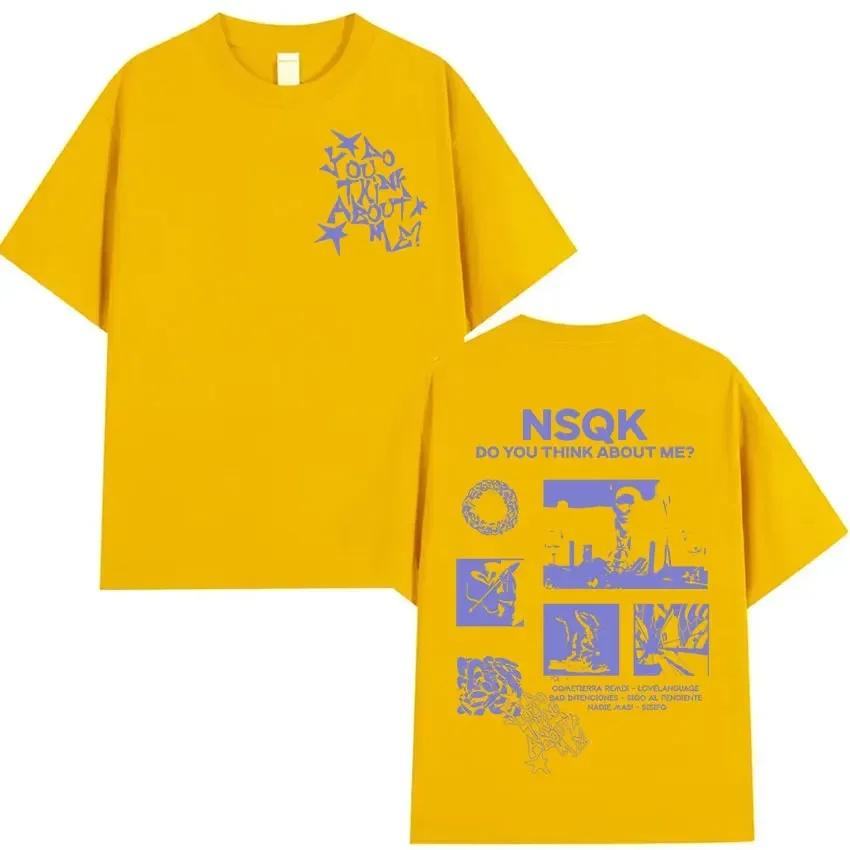 Rapper Nsqk Do You Think About Me 2025 Album Print T Shirts Unisexs Hip Hop Vintage Cotton Short Sleeve Tshirt Unisex Streetwear