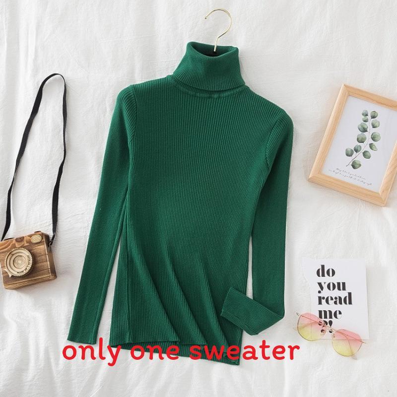 Elegant Knit Sweater For Women With High Neck Slim Fit Long Sleeve Casual Wear