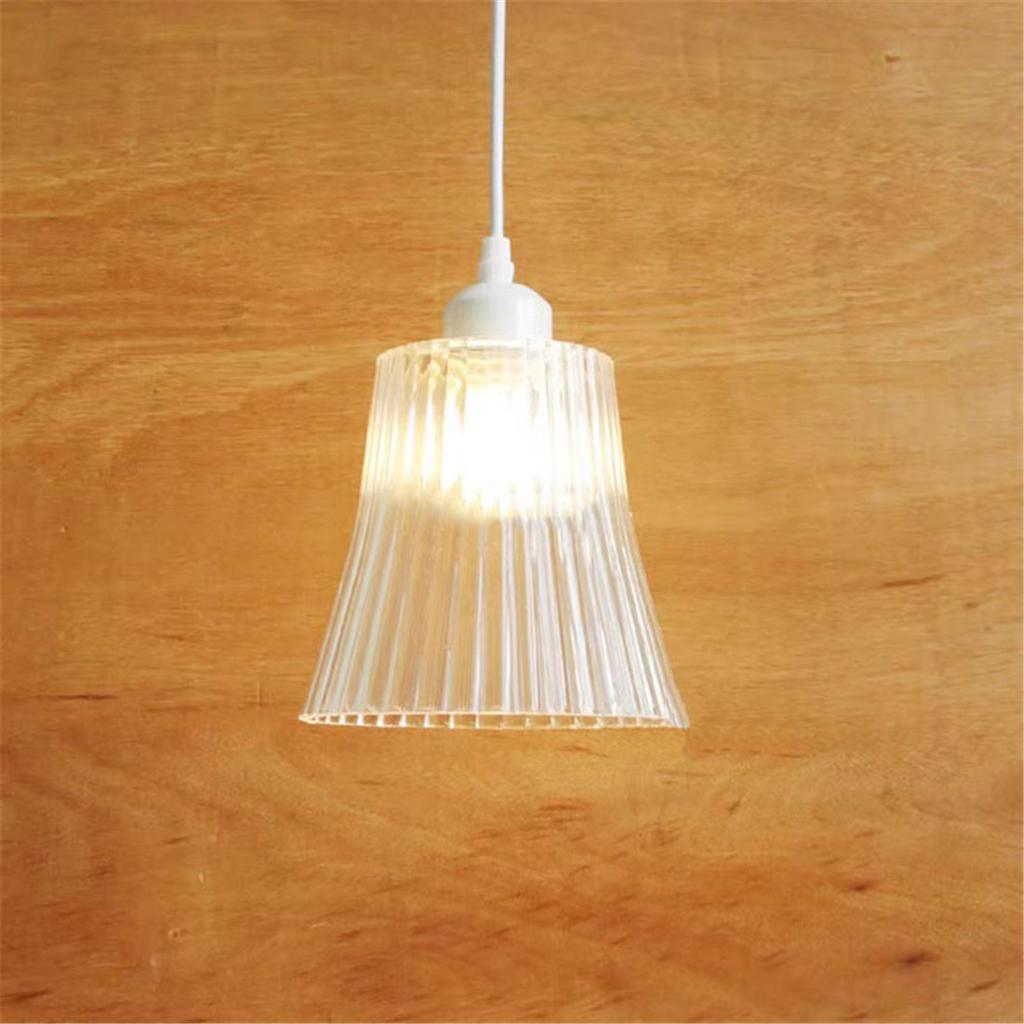 Прозрачный матовый акриловый абажур конусный колокольчик полушаровой узор E27 пластиковый абажур сменная крышка для домашнего ресторана