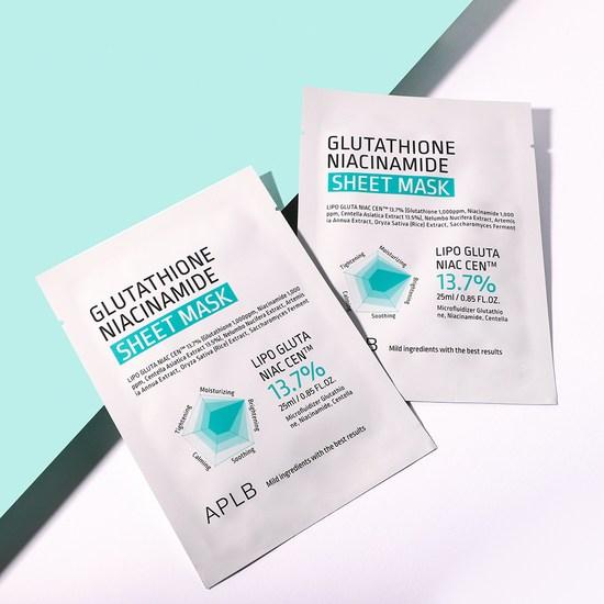 APLB Glutathione Niacinamide Sheet Mask 25ml x 10sheets