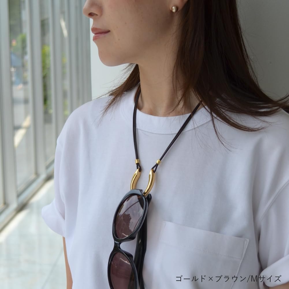 [R-days Daikanyama] Glasses Holder Horseshoe Buckle Necklace Sunglasses Unisex Glasses Holder Leather Made In Japan Sunglasses Holder Glasses