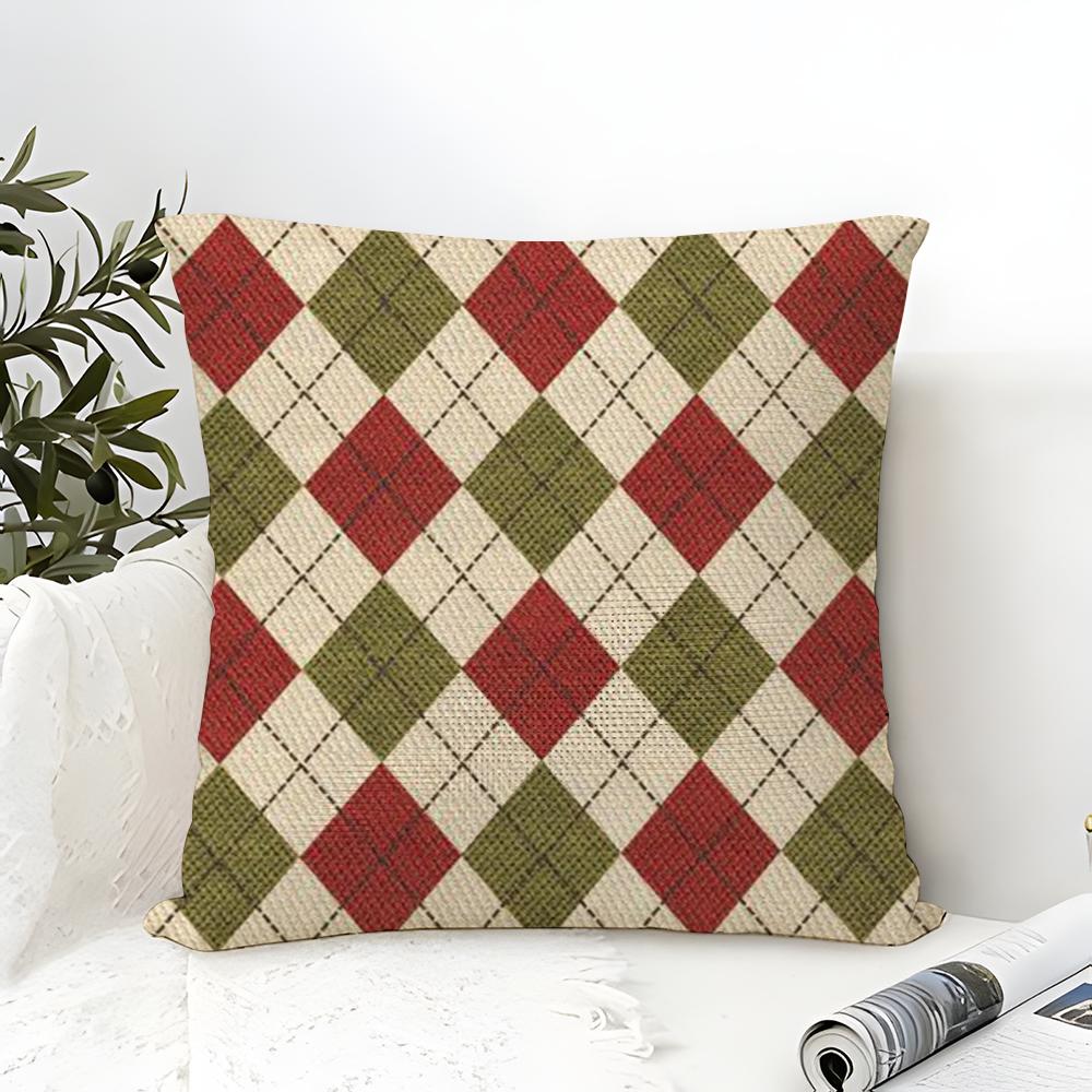 Classic British Argyle Pattern Pillow Case linen pillow case sofa home decor cushion cover cushion cove