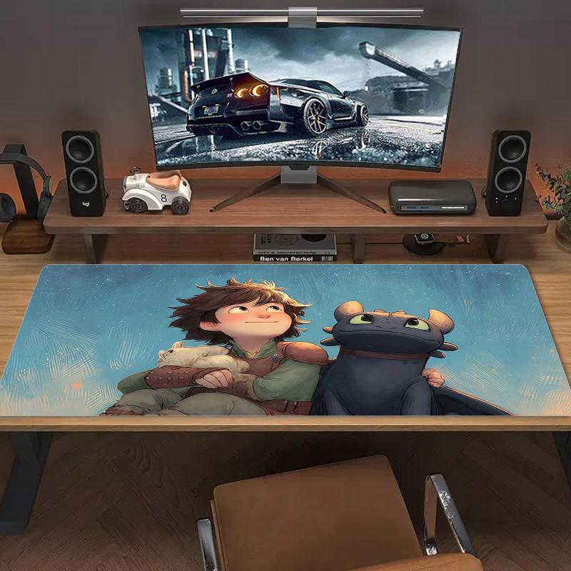 How to Train Your Dragon2 Print Cushion Non-slip Laptop Tablet Big Mousepad XXL Mat Mini PC Playmat With Lock edge