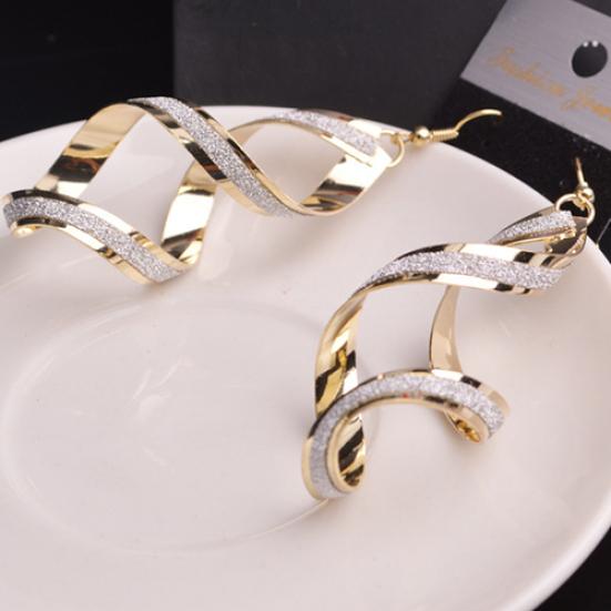 Женские спиральные скраб-крючки, висячие серьги, свадебные украшения, подарок для помолвки