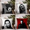 Наволочка M-Marilyn M-Manson Домашняя Подушка для Спинки Стула в Общежитии Короткий Плюш Двусторонний Принт Офисная Подушка для Сна