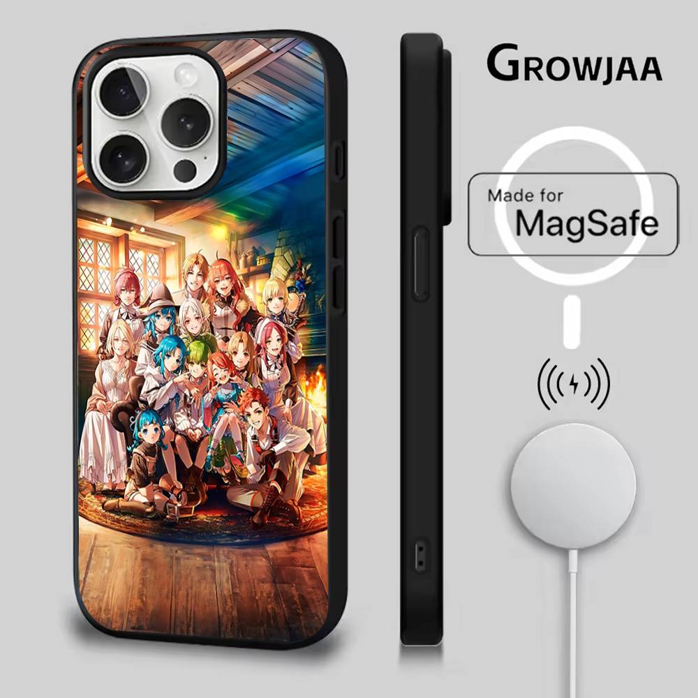 Mushoku Tensei Jobless Reincarnation Чехол для iPhone 17,16,15,14,13,12,11,Pro,Max,Plus,Mini,SE4,E Магнитный Magsafe Беспроводная зарядка