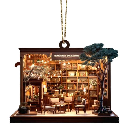 Рождественский книжный магазин Yousheng, украшение из акрила, сложенная книга, подвесное украшение, рождественская елка, книжный подарок для любителя книг, праздничный декор для дома в виде елки