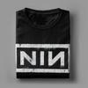 Футболка NIN Retro Logo Nine Inch Nails, мужская модная хлопковая футболка с круглым вырезом и коротким рукавом, идея для подарка, одежда