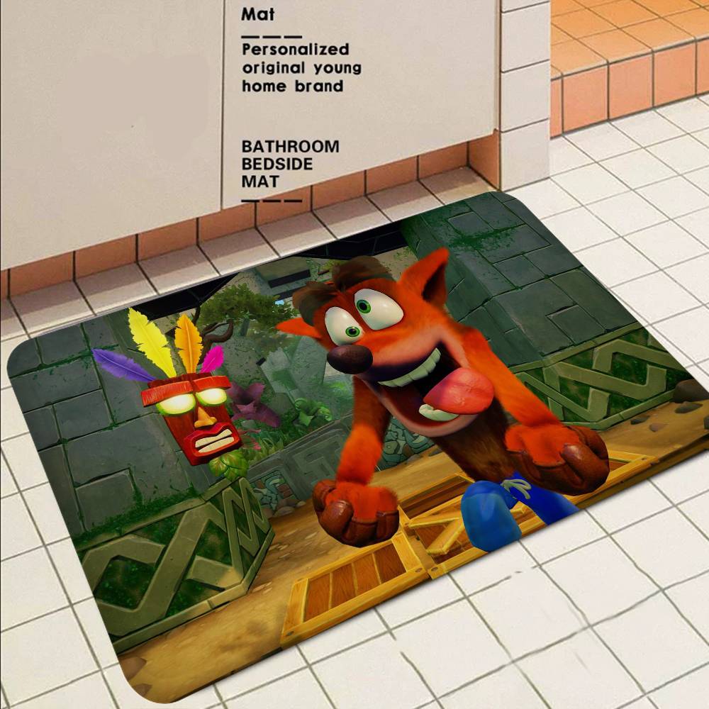 C-Crash Bandicoot 4 Entrance Door Mat Nordic Style Home Doormat Bathroom-Toilet Mats Bedroom Hotel Decor Mat