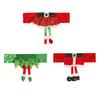 1Pc Chair Cover Girl Skirt Dinner DIY Seat Cover Christmas Decoration Christmas Santa Claus Belt Christmas Elf