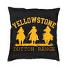 Роскошный чехол для подушки Йеллоустоун 45x45 см, полиэстер Даттон Ранчо, наволочка для дивана, стула, квадратная наволочка, декоративная домашняя наволочка