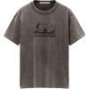 Alexander Wang Футболка с опущенными плечами Унисекс Стирка Угольно-серый Женская UCC3241708096A
