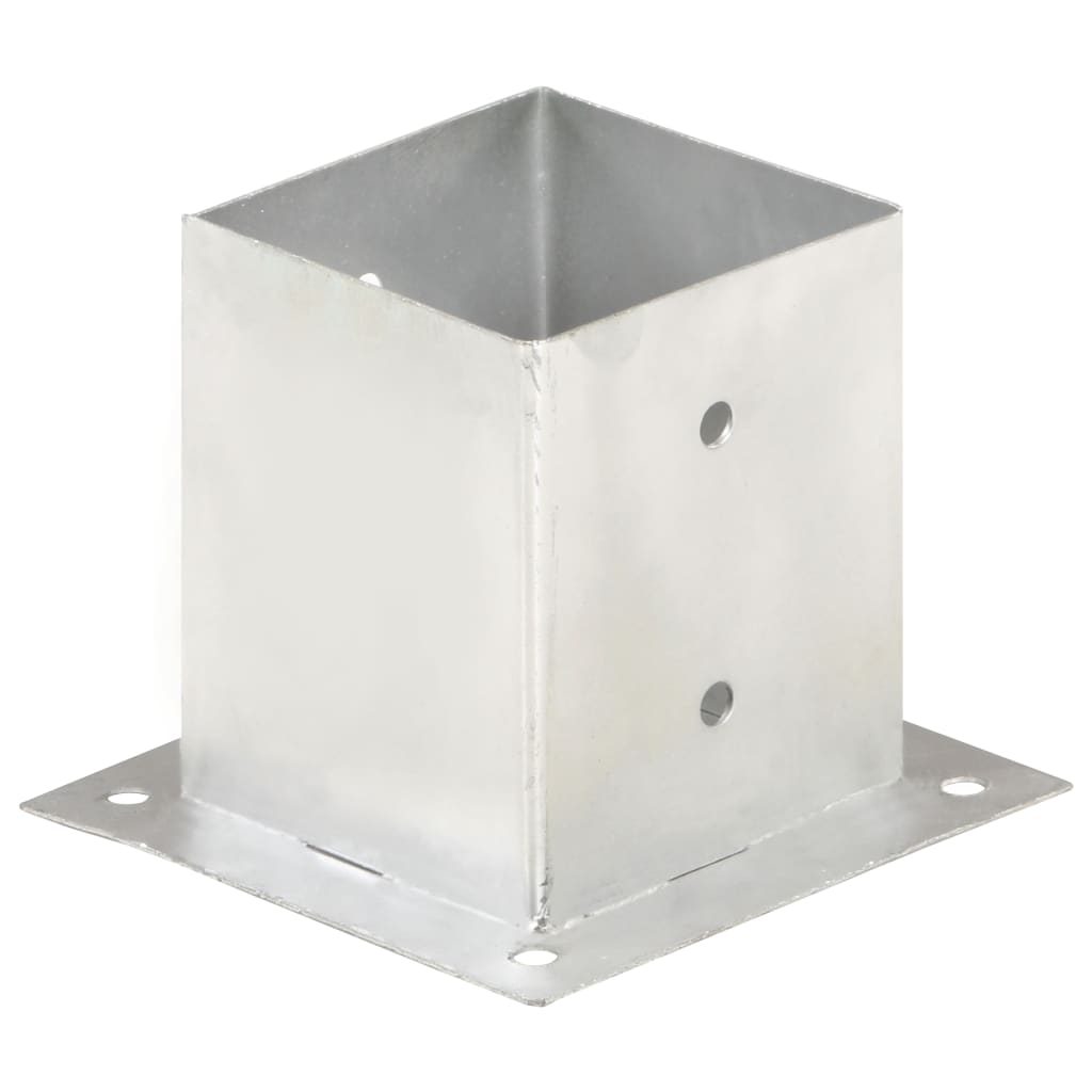 Post Anchor Set 4 pcs Galvanized Metal 121 mm