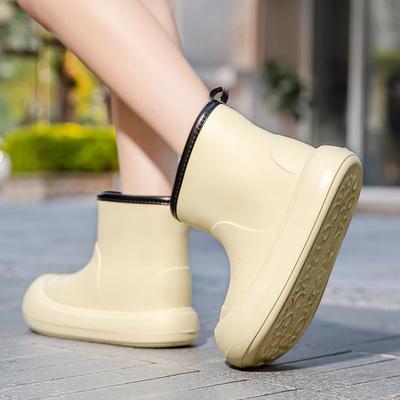 [Цельный] Сверхлегкие нескользящие водные туфли женские EVA легкие водонепроницаемые туфли теплые рабочие короткие резиновые туфли женские