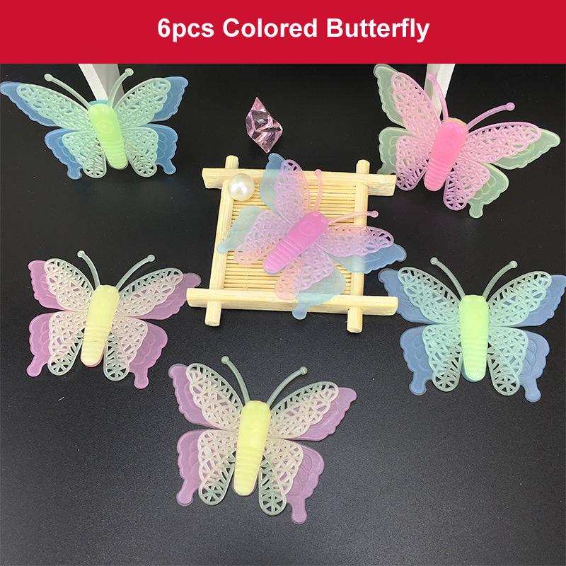 3D полая звезда, накапливающая энергию, флуоресцентное свечение в темноте, светящиеся настенные наклейки для детской комнаты, гостиной, декаль