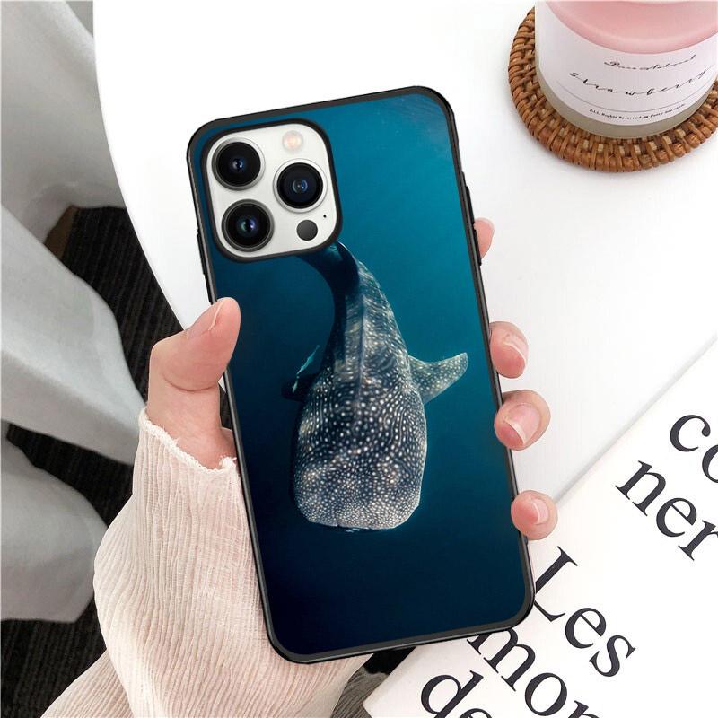 Мягкий чехол для телефона с океанской китовой акулой для iphone 14pro 11pro 12 13pro max 5S 6s xs 7 8plus SE xr 12mini Coque, чехлы