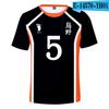 Summer New Hinata Shoyo Shadow Mountain Tobio T-shirt Cosplay Costume Karasuno Club Volleyball Adult Men Kids Top 2021 Anime