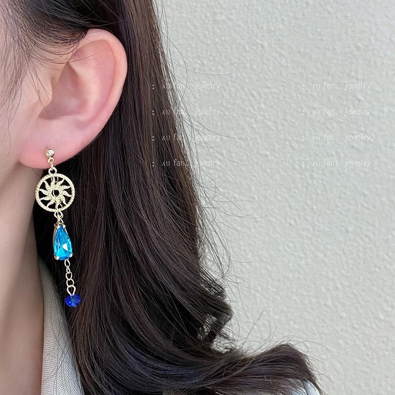 Игра Genshin Impact Wanderer Kunikuzushi Scaramouche Косплей Balladeer Асимметричные серьги Женские серьги-подвески Ювелирные изделия Аксессуары