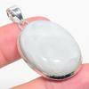 Natural Rainbow Moonstone Gemstone 925 Sterling Silver Pendant 1.85" S0v20
