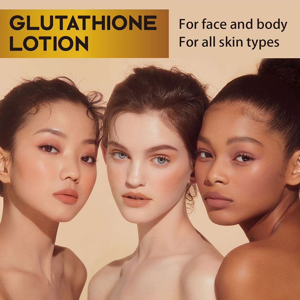 Лосьон с глутатионом, усиленный витаминами C и E - Осветляющий и увлажняющий уход для лица и тела, подходит для сухой, шершавой и потрескавшейся кожи