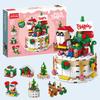 [2024 НОВЫЙ Рождественский Подарок] 288 деталей сборочный блок DIY рождественский тематический торт Санта-Клаус олень рождественская елка 6 в 1 комплект украшения модель игрушки мальчик