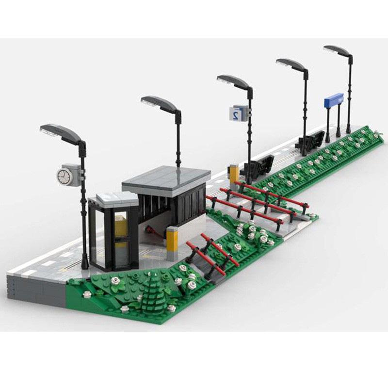 MOC-78047 Строительные блоки – Станция Фиггерт, Платформа 2, Детская серия моделей-игрушек