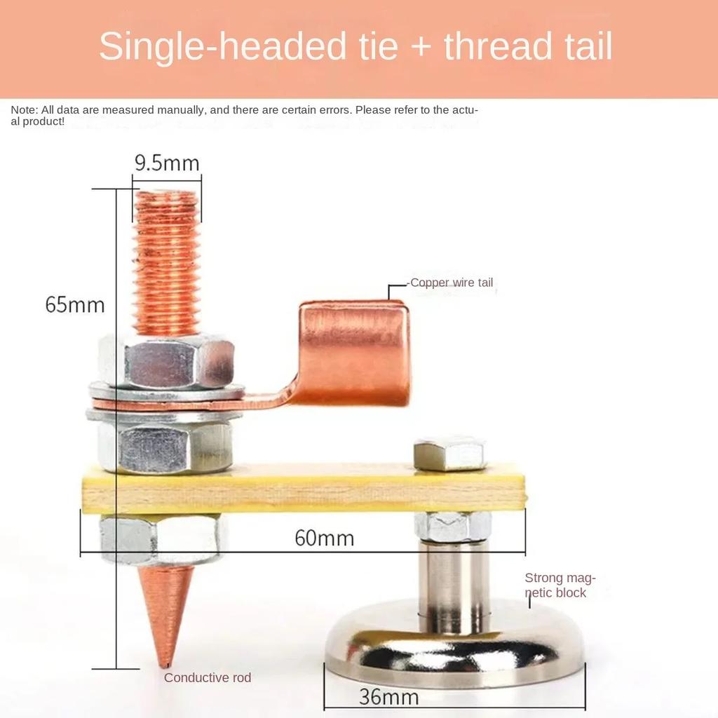 Car Dent Repair Spare Parts Stud Welding Machine Ground with Magnetic Connector Auto Bodywork Dent Removal Tool Car Accessories