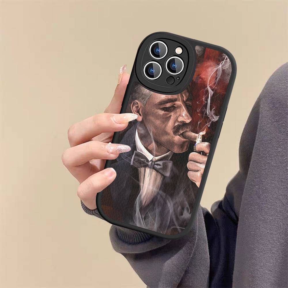 Чехол для телефона из фильма P-Peaky-S B-Blinders для IPhone 16 15 14 13 12 11 Pro Max Plus Мягкая кожаная крышка