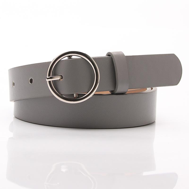 Круглая пряжка модный женский декоративный ремень - повседневный модный стиль