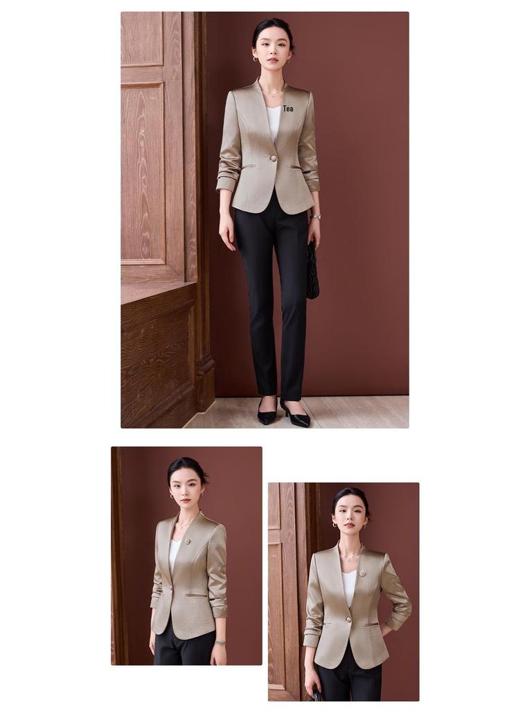 2025 Осень Формальный блейзер для белых воротничков для работы и преподавания