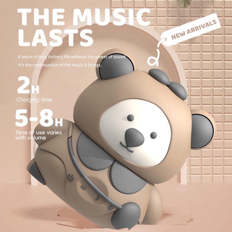 Mini Cute Animal Bluetooth Speaker Cartoon Bear TWS Connection Stereo Soundbar TF Card Music Player Best Gifts Waterproof Audio