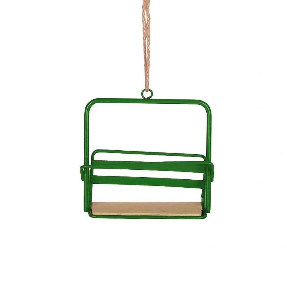 Red Green Dollhouse Chair-lift Decoration Christmas Hanging Pendant Dollhouse Displays