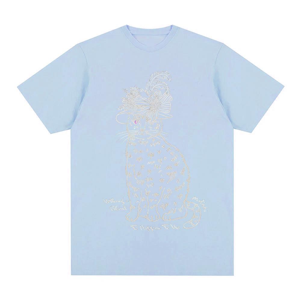 VICTORIAN CAT TEE Summer Mitski Harajuku Oversized Clothes Fashion 100Cotton Oneck Tops Clothes Round Neck Comfortable Tees