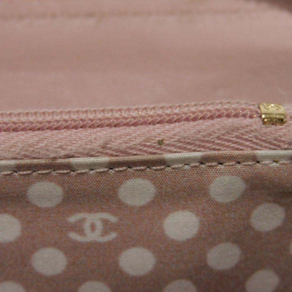 Б/у 10097 Кошелек для монет на молнии Coco Pearl AP3811 7943 COCO Mark CC Mark Точки Рандомный Мателье Розовый Бежевый Женский из Японии