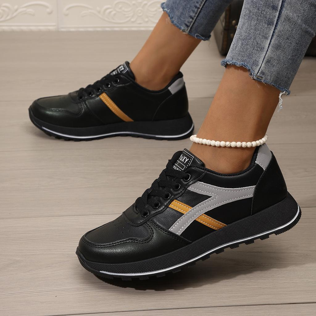 Осенняя женская повседневная обувь для ходьбы, новые туфли на плоской подошве со шнуровкой для женщин, кроссовки для активного отдыха, легкие кроссовки для бега, женские теннисные туфли