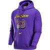 Nike X NBA Collaboration LeBron Los Angeles Lakers City Edition флисовый свитер с капюшоном мужские толстовки фиолетовые FZ0553-504