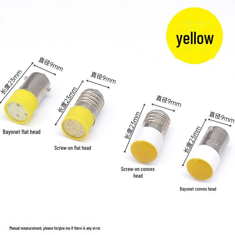 9 мм B9 Байонетный цоколь E10 для светодиодной лампы с кнопочным выключателем, фитиль ZB2XB2LAY37 12 В