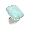 Амазонит Ручная работа Серебро 925 пробы Ювелирное кольцо Размер 8 i2I08