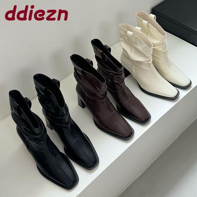 Мода Мода Туфли на высоком каблуке Обувь Вечеринка Дамы Современные ботильоны Женская обувь слипоны Женские короткие ботинки челси Туфли Лодочки