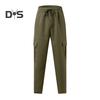 Мужские брюки-карго весна-осень с несколькими карманами, эластичный пояс, прямые спортивные брюки, эластичные брюки, однотонные, свободные, уличный стиль, для бега