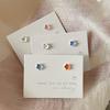 Small Contrasting Color Color Flower Stud Earrings Women'S Fresh Personality Fashion Temperament Elegant Trend Versatile Earrings