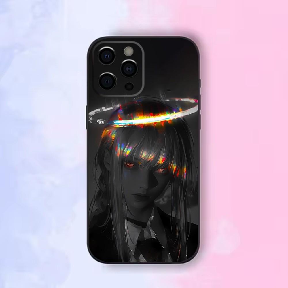 Чехол для телефона C-chainsaw man Для iPhone16,15,14,13,12 Mini 11 Pro XR,X,XS,MAX 7,8 Plus Силиконовый чехол Мягкий Черный