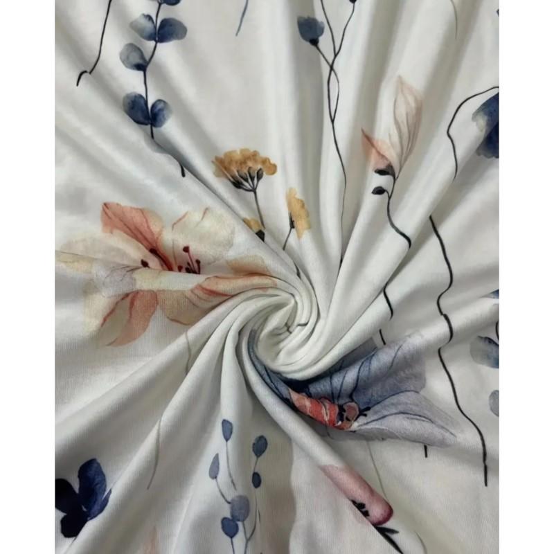 Spring and Autumn Women's Round Neck Pullover Long Sleeved T-shirt Elegant and Fashionable Floral Print T-shirt Womens New Style