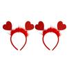 Alode Red Heart Festival Props Party Headband, 03 Basic Heart, 2 Pieces