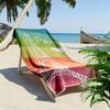 Paris Eiffel Tower Rainbow Beach Towel Quick-drying for Travel Outdoor Sports Jogging Beach and Swimming