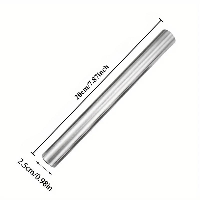 Christmas Baking toolsSimple Stainless Steel Rolling Pin Suitable for bakingverysuitableforrollingsugarpieWontonandpizzadough