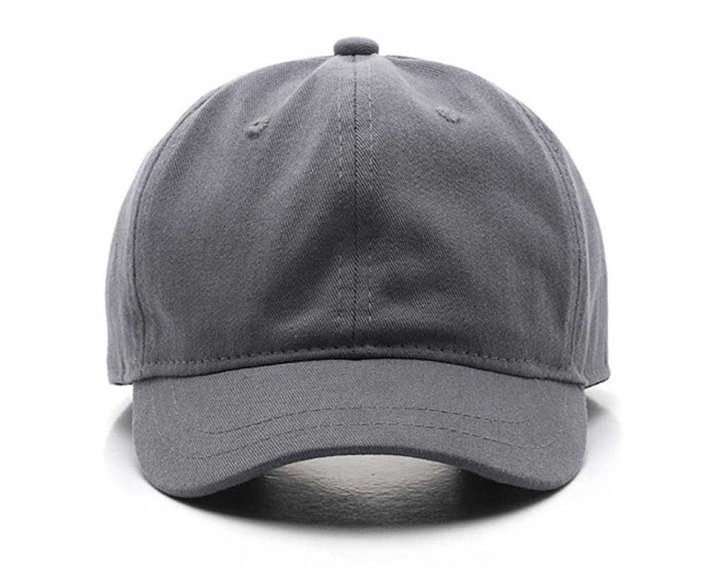 HABERY Бейсболка из мягкого хлопка с коротким козырьком, однотонная, цвет, мужская (белый)