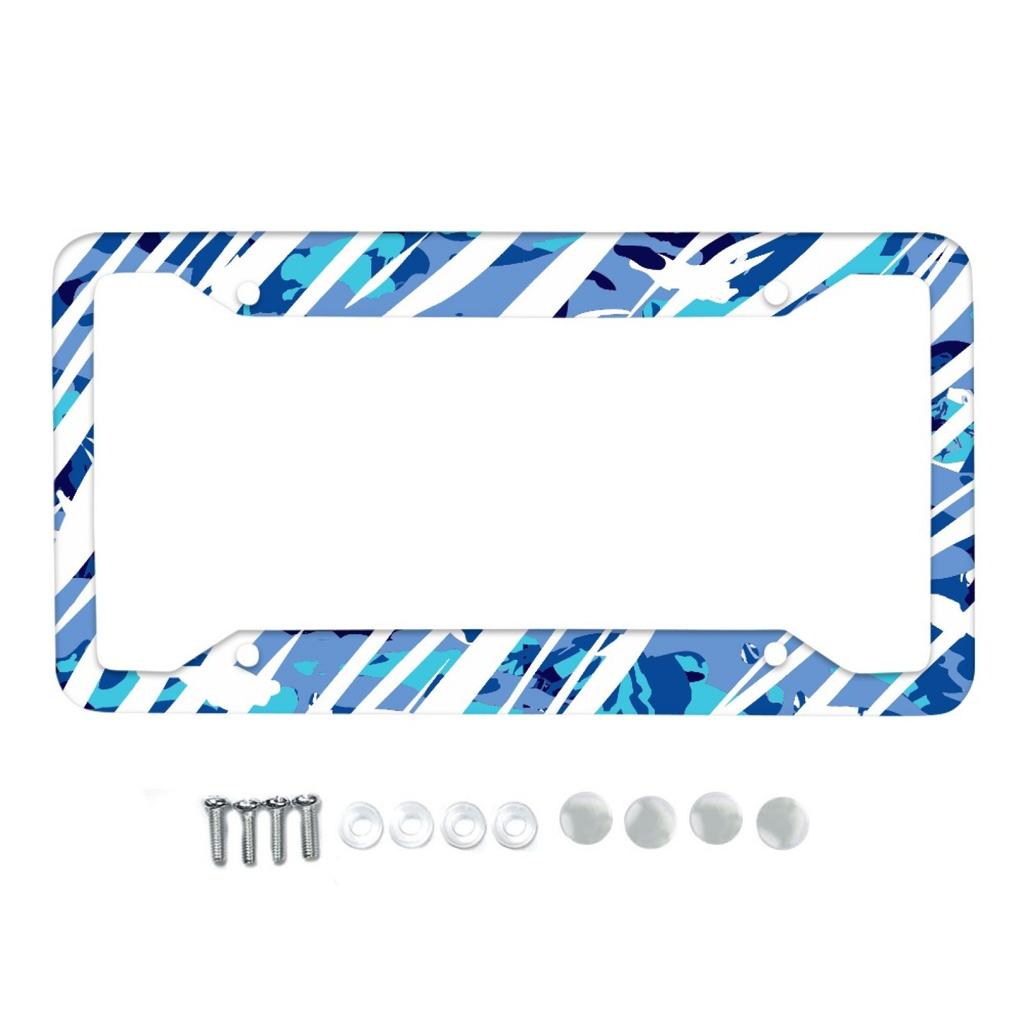 Car Plate Frame Metal Aluminum, Leopard Print Personalized License Plate Cover One Piece Car Label Entrainment