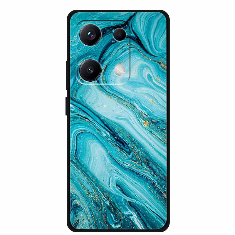 Чехол для Redmi Note 14S 4G 6.67" Мраморный Мягкий ТПУ Силиконовый Ударопрочный Задний Чехол для Xiaomi Redmi Note 14S Чехол Защитный Корпус